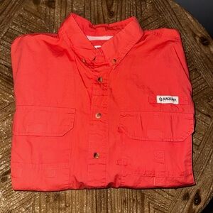 Magellan Outdoors Men's Bold Orange Casual Shirt
